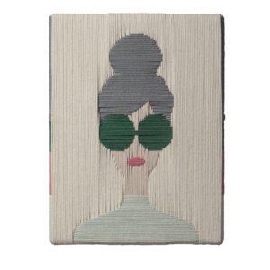 Mehrfarbiges Wandteppichporträt Nr. 3